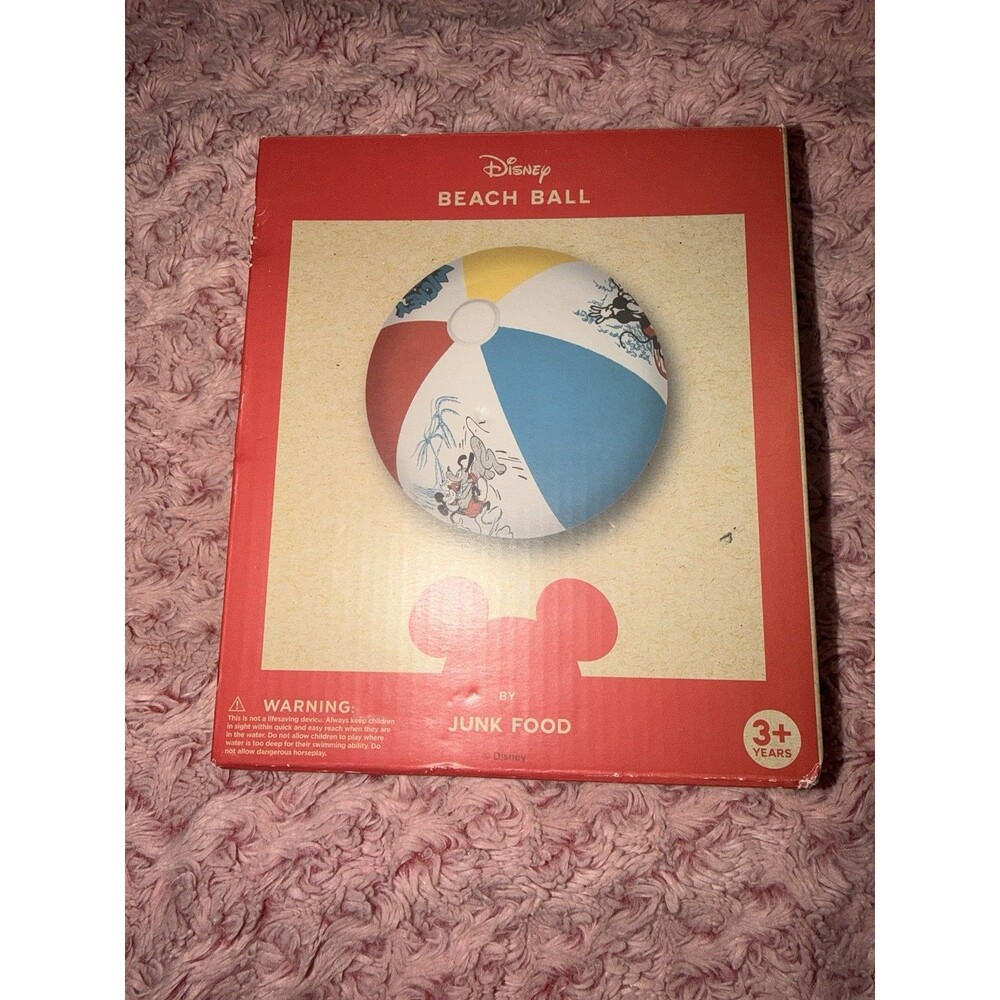 Junk Food Disney Mickey Mouse Pluto Inflatable Pool Beach Ball